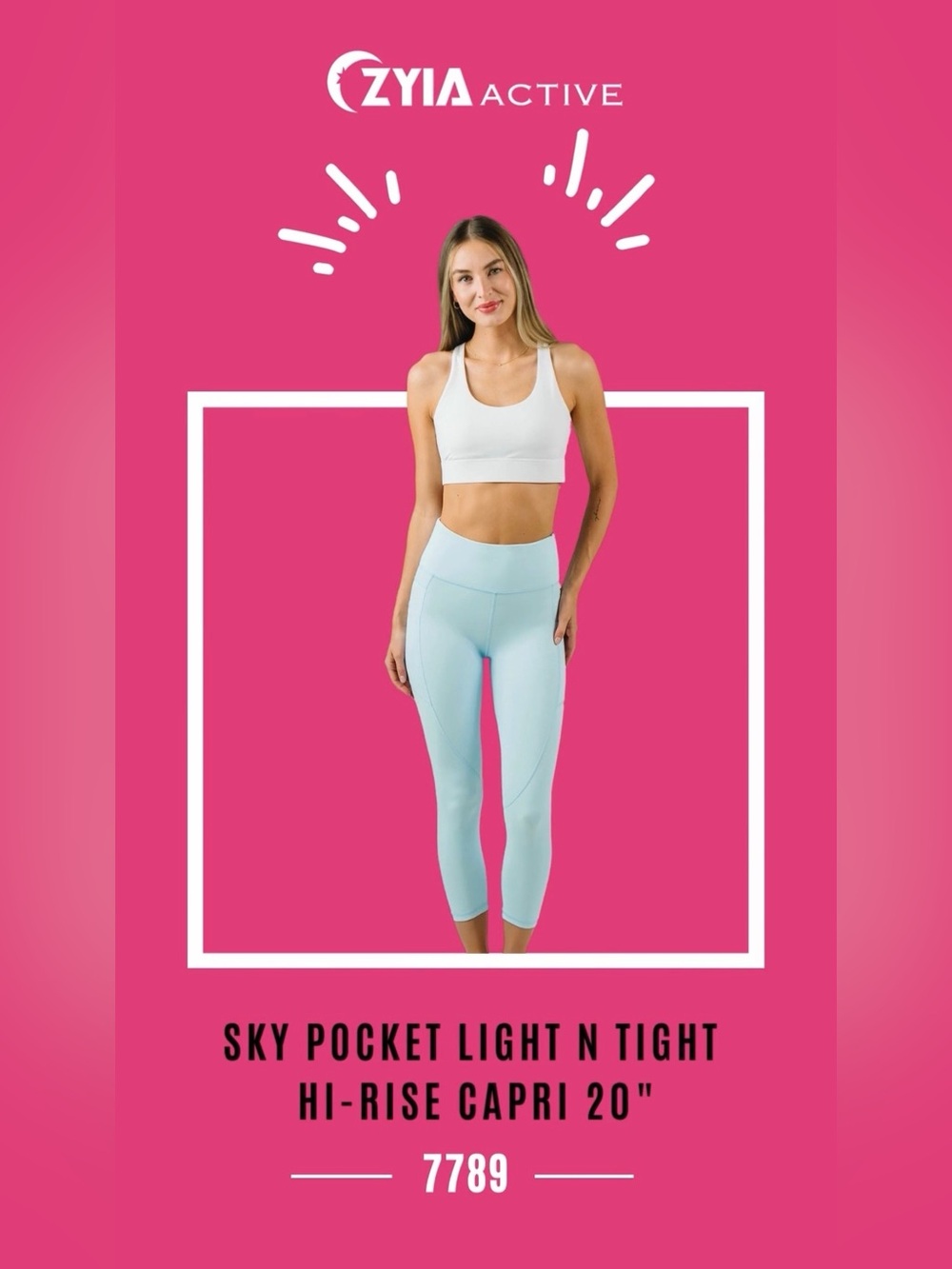 ZYIA Sky Pocket Light N Tight Capri 20”